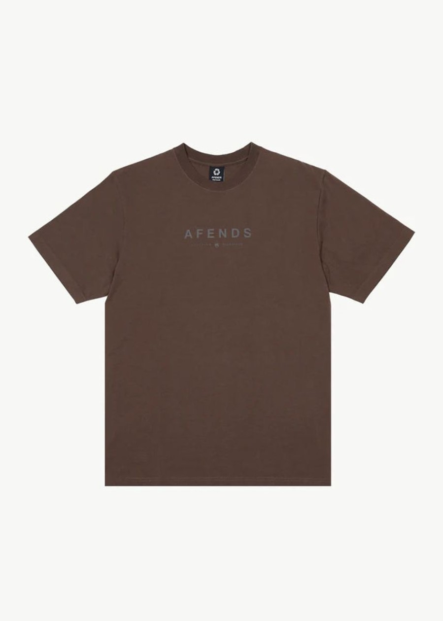 Men Afends Tees | Afends Thrown Out Graphic Retro T-Shirt- Coffee