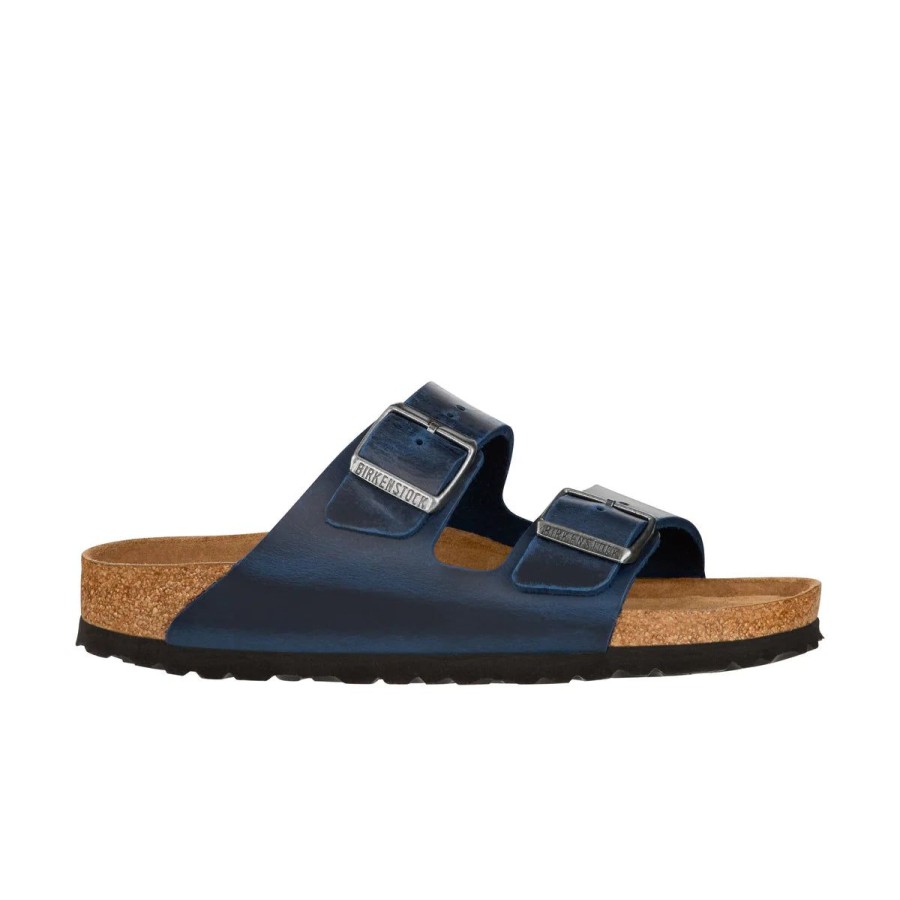 Footwear Birkenstock Arizona | Birkenstock Arizona Sfb Blue Oiled Leather-Narrow