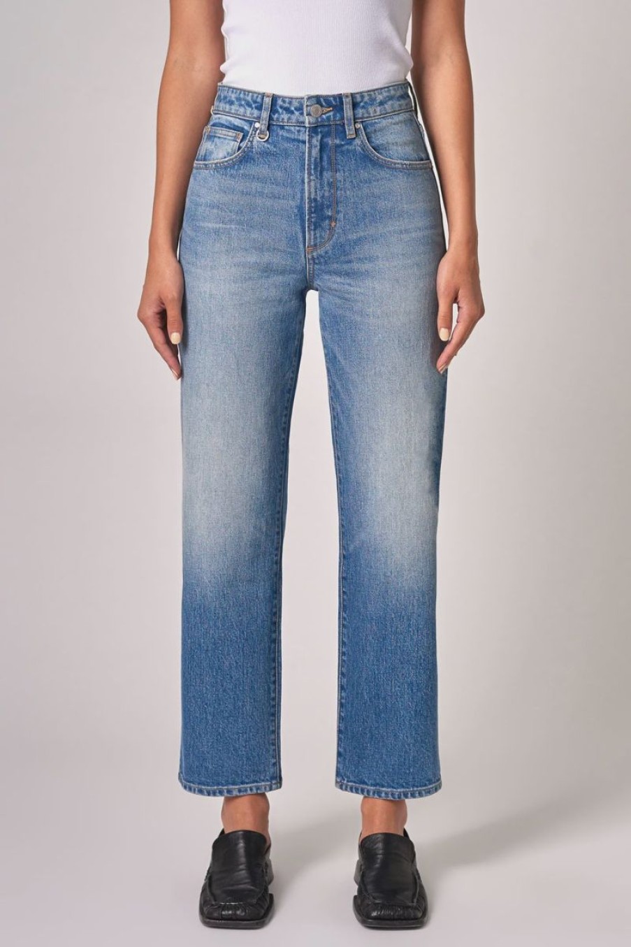 Women Neuw Denim Jeans | Neuw Denim Edie Straight Jean-Anonymous Mid Vintage Indigo