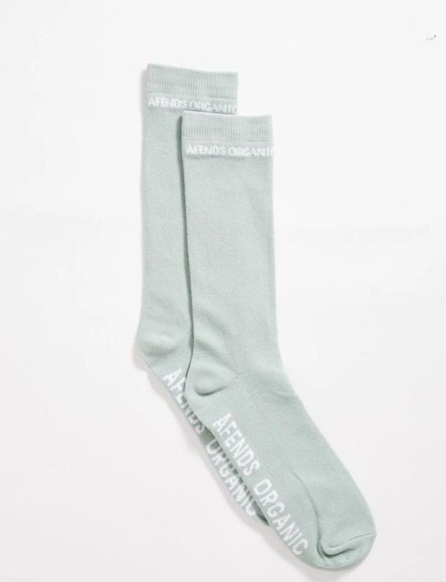 Women Afends Socks | Boundary Unisex One Pack Sock-Smoke Green