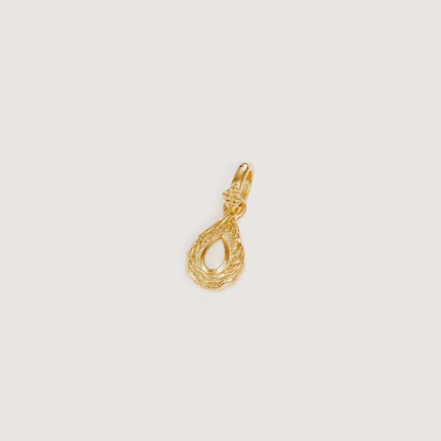 Women By Charlotte Jewellery | By Charlotte With Love Birthstone Annex Link Pendant-June/Moonstone-18K Gold Vermeil