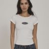 Women THRILLS Tees | Thrills Emblem Cap Sleeve Tee-Dirty White