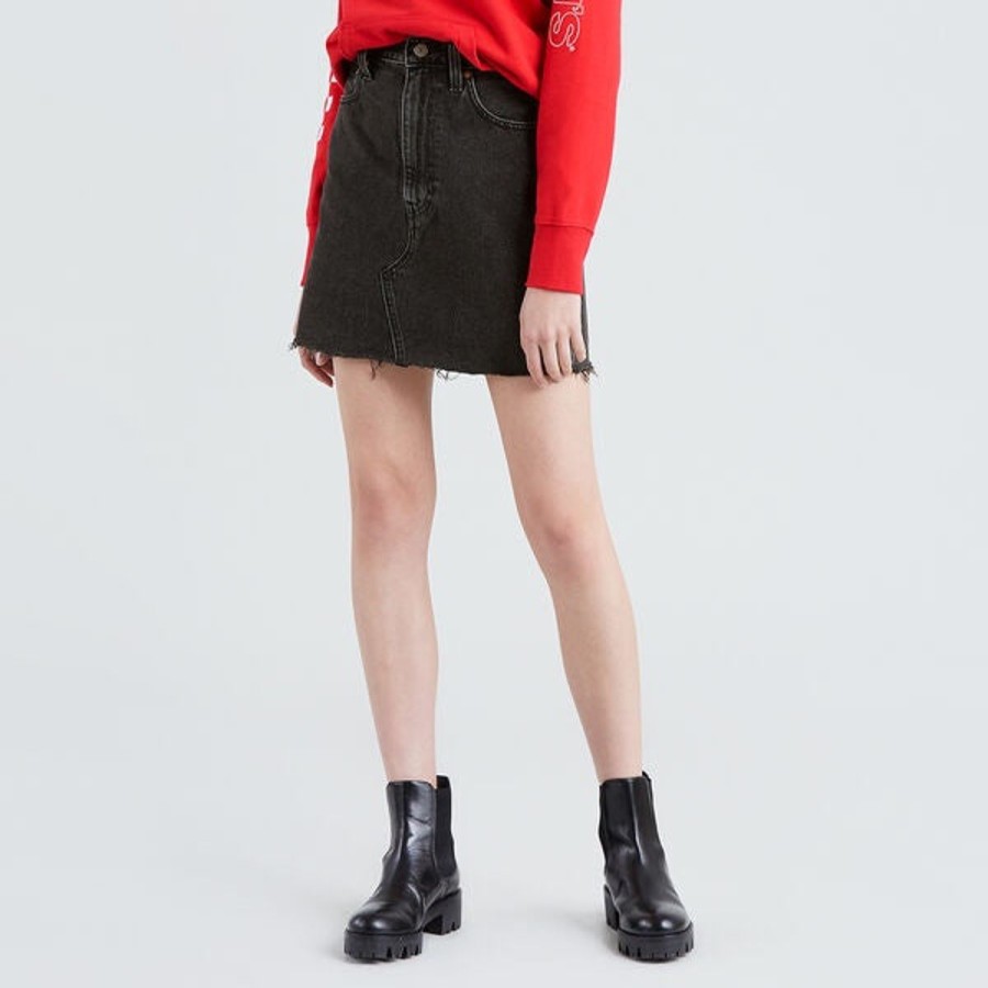 Women Levis Denim Skirts | High-Rise Deconstructed Skirt