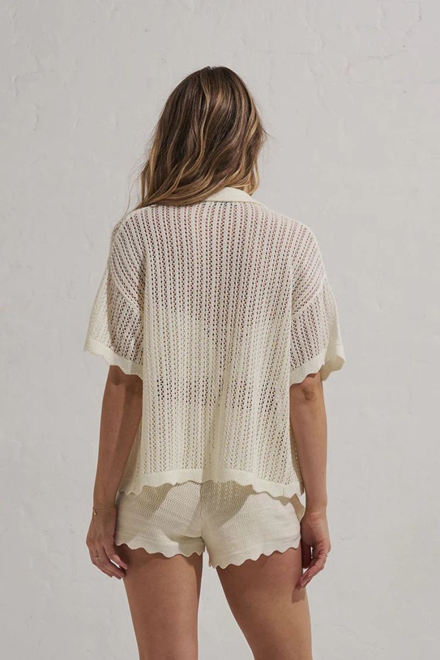 Women MØN RENN Shirts And Blouses | Sundown Knit Shirt-Natural