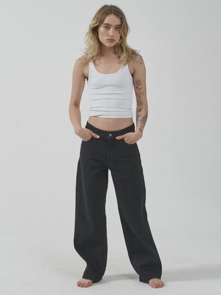 Women THRILLS Jeans | Billie Low Baggy Jean-Black Rinse