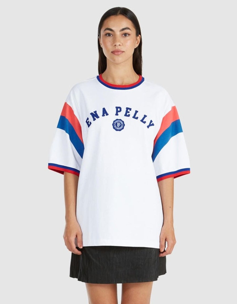 Women Ena Pelly Tees | Ena Pelly Fathom Oversized Tee- Bright White