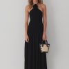 Women The Wolf Gang Dresses | The Wolf Gang Siesta Maxi Dress-Noir