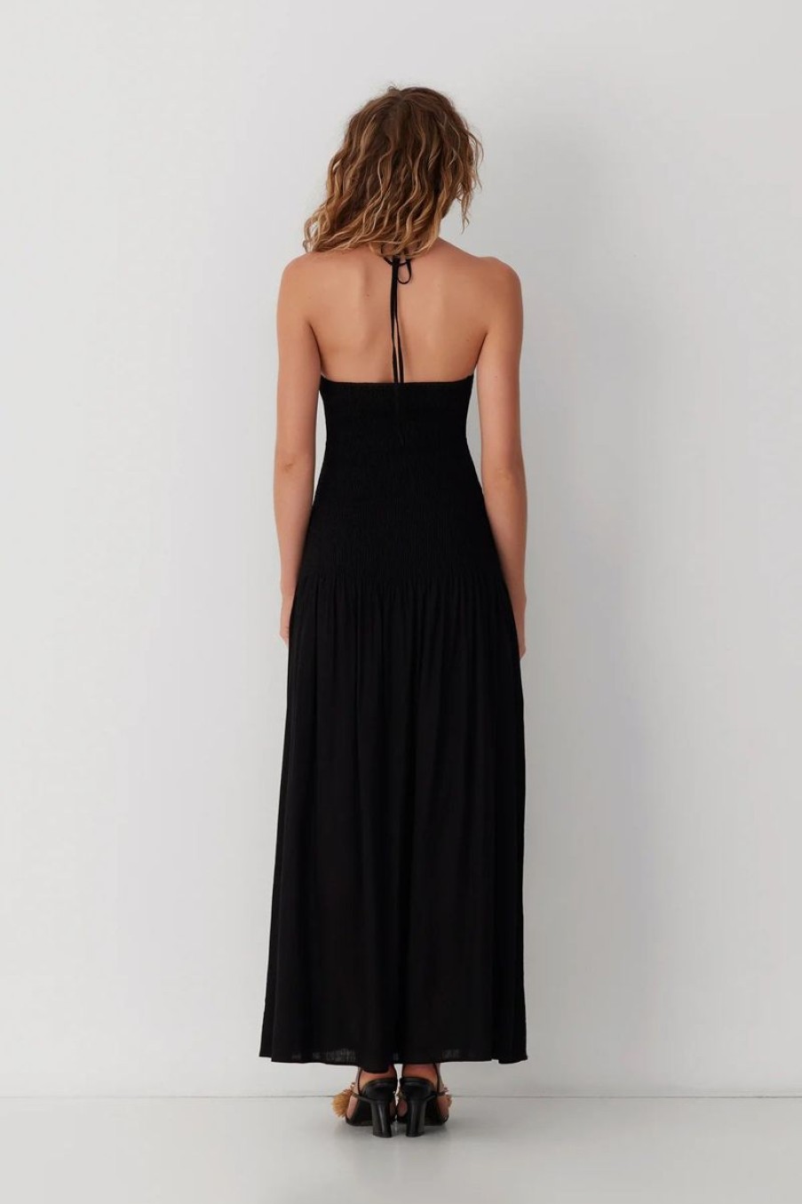 Women The Wolf Gang Dresses | The Wolf Gang Siesta Maxi Dress-Noir