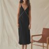 Women Esmaeé Dresses | Esmaee Illusion Slip Dress-Black