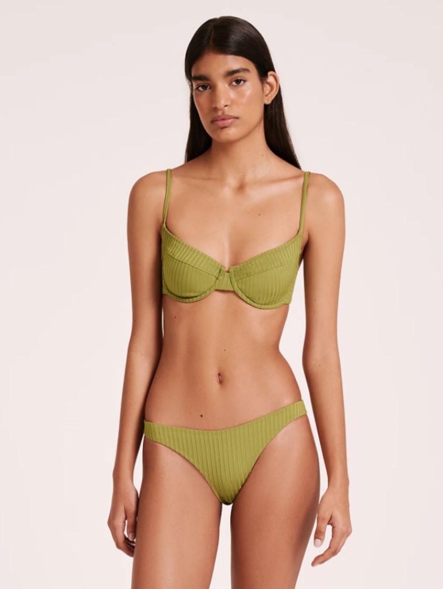 Women Nude Lucy Swimwear | Nude Lucy Classic Cheeky Bikini Brief- Grass