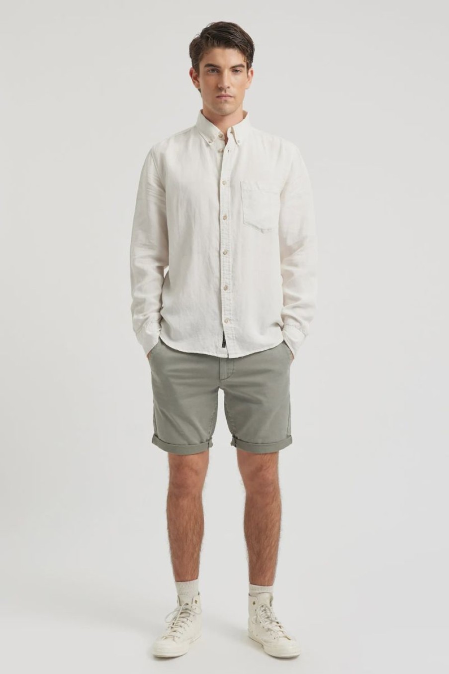 Men Neuw Denim Denim Shorts | Neuw Denim Cody Short-Washed Sage