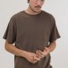 Men Rhythm Tees | Textured Ss T-Shirt-Brown