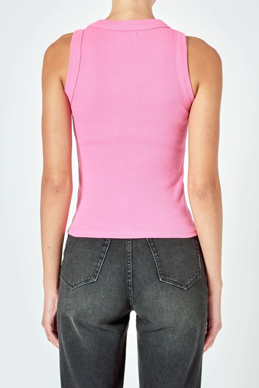 Women Neuw Denim Tops | Jonesy Singlet-Shocking Pink