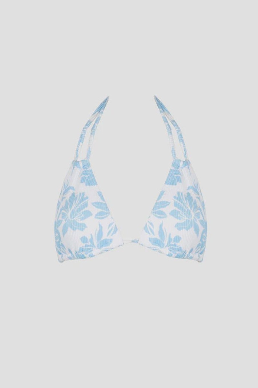 Women Rhythm Swimwear | Rhythm Grace Floral Double Strap Tri Top-Blue