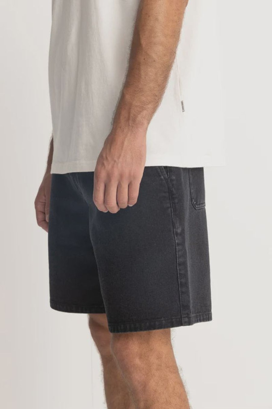 Men Rhythm Denim Shorts | Rhythm Essential Denim Short-Black