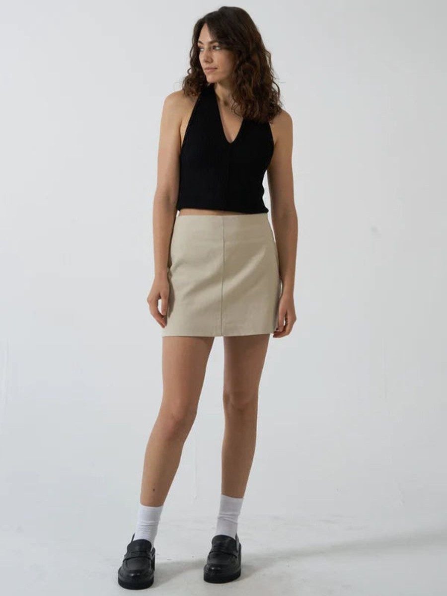 Women THRILLS Skirts | Thrills Clarity Mini Skirt- Fog