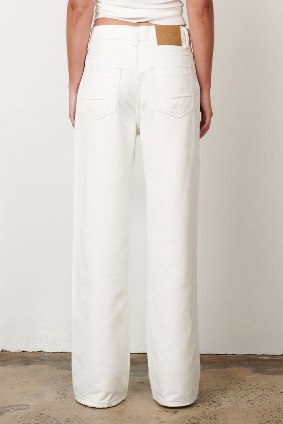 Women Bayse Jeans | Bayse Perry Denim Jean-Geisha White