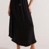 Women Staple the Label Skirts | Staple The Label Nola Cupro Midi Skirt- Black