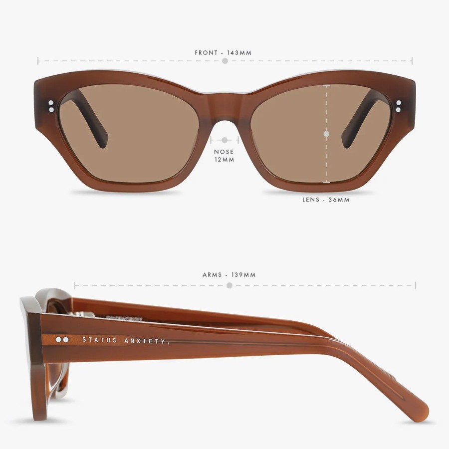 Women Status Anxiety Sunglasses | Status Anxiety Otherwordly Sunglasses- Brown