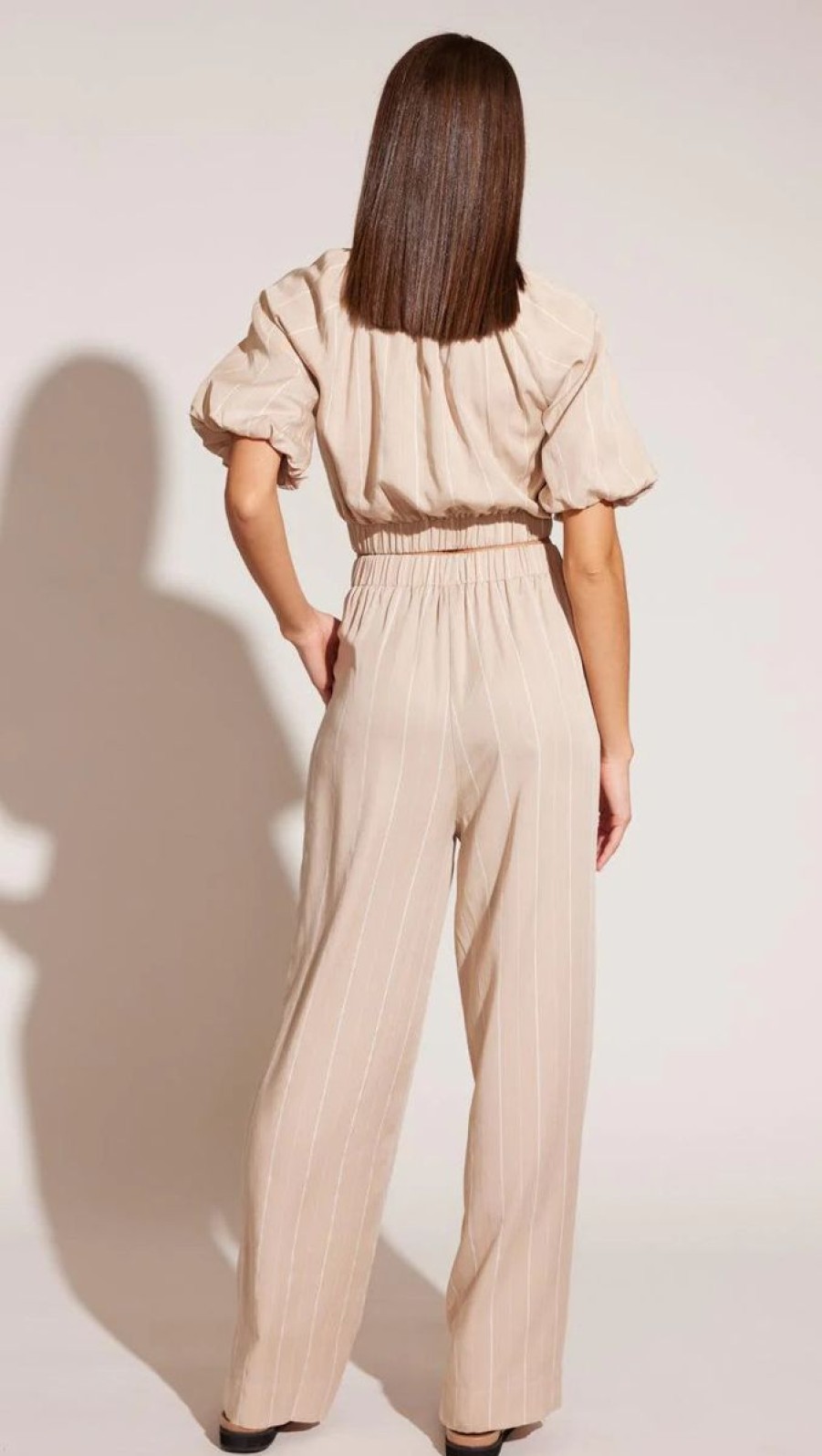 Women Staple the Label Pants | Cova Wide Leg Pants-White/Beige