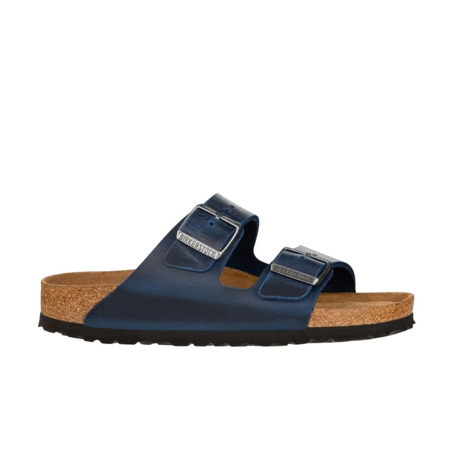 Footwear Birkenstock Arizona | Birkenstock Arizona Sfb Blue Oiled Leather-Regular