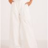 Women Mink Pink Pants | Minkpink Roma Wide Leg Pant-Ivory