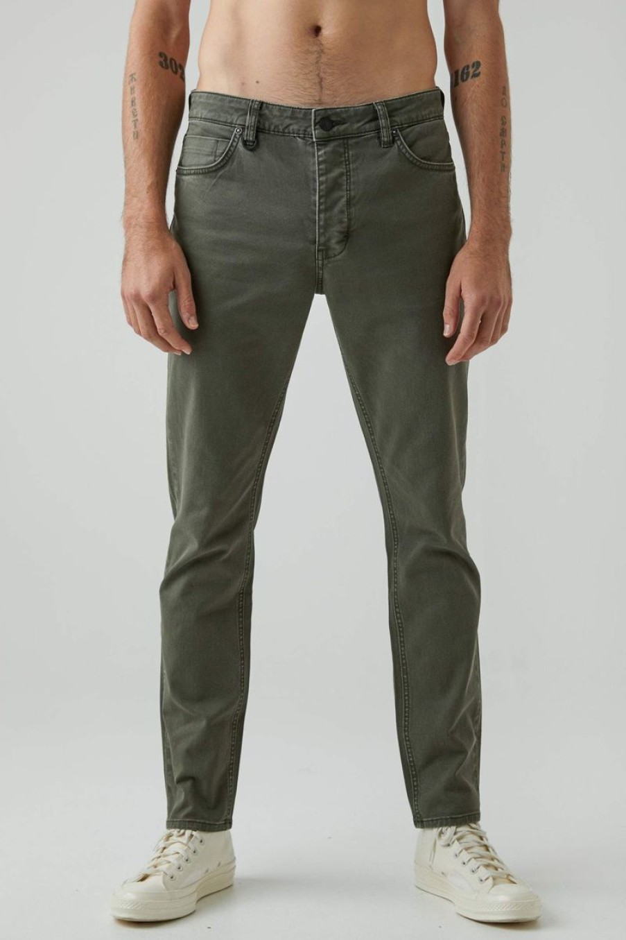 Men Neuw Denim Jeans | Neuw Denim Lou Slim Twill Jean-Military