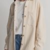 Women Rhythm Jackets, Coats & Blazers | Rhythm Reverse Fleece Shacket-Natural