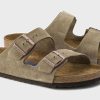 Footwear Birkenstock Arizona | Birkenstock Arizona Sfb-Taupe Suede Leather Regular