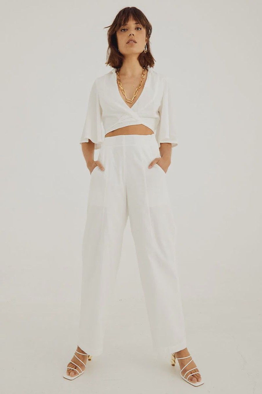 Women Sovere Pants | Outline Pant- White