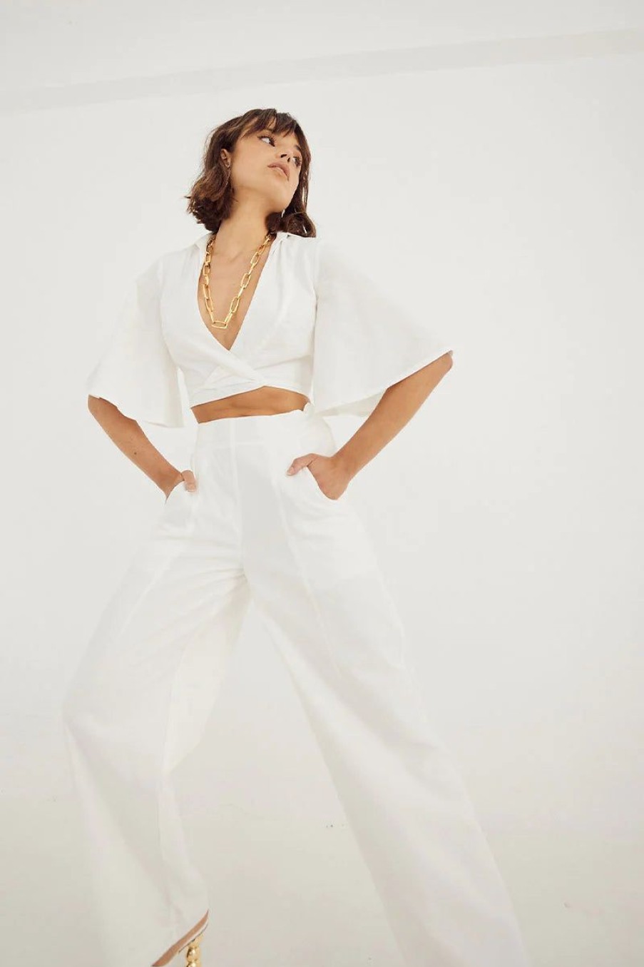 Women Sovere Pants | Outline Pant- White