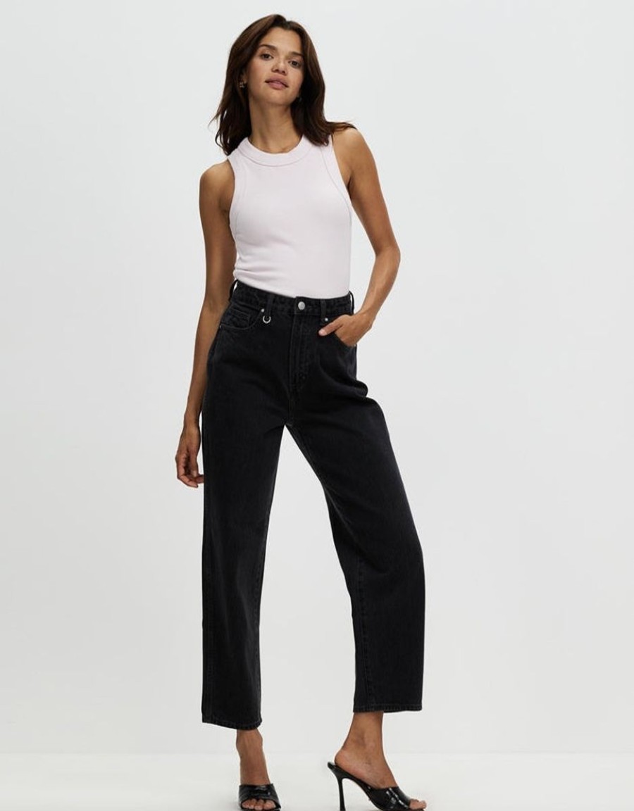 Women Neuw Denim Jeans | Sade Baggy Crop-Zero Washed Black