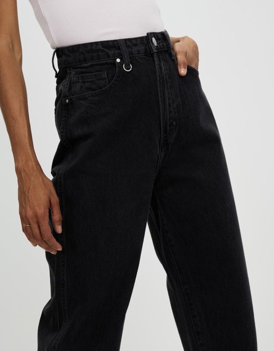 Women Neuw Denim Jeans | Sade Baggy Crop-Zero Washed Black