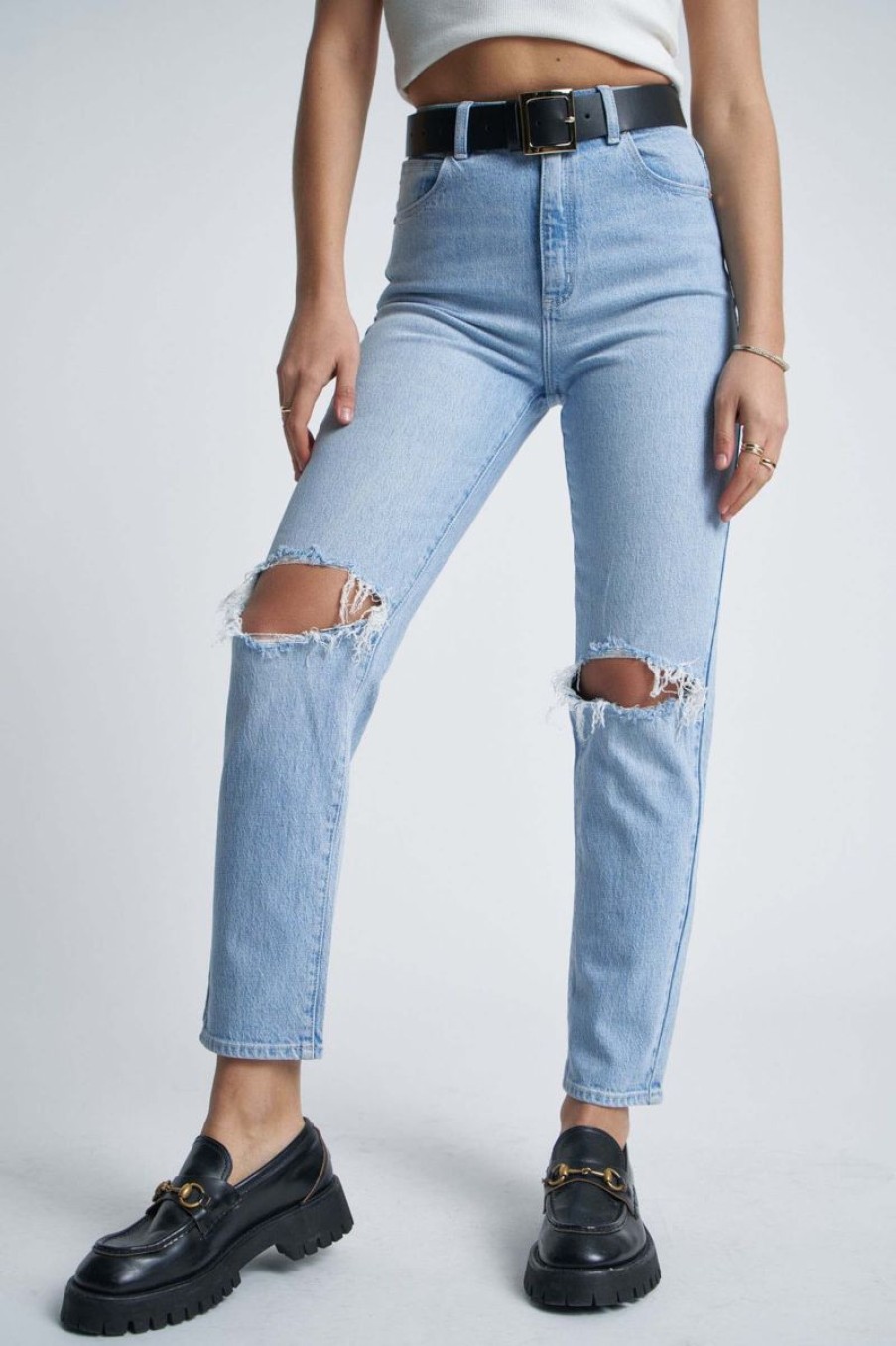 Women ABrand Jeans | A 94 High Slim-Gina Rip