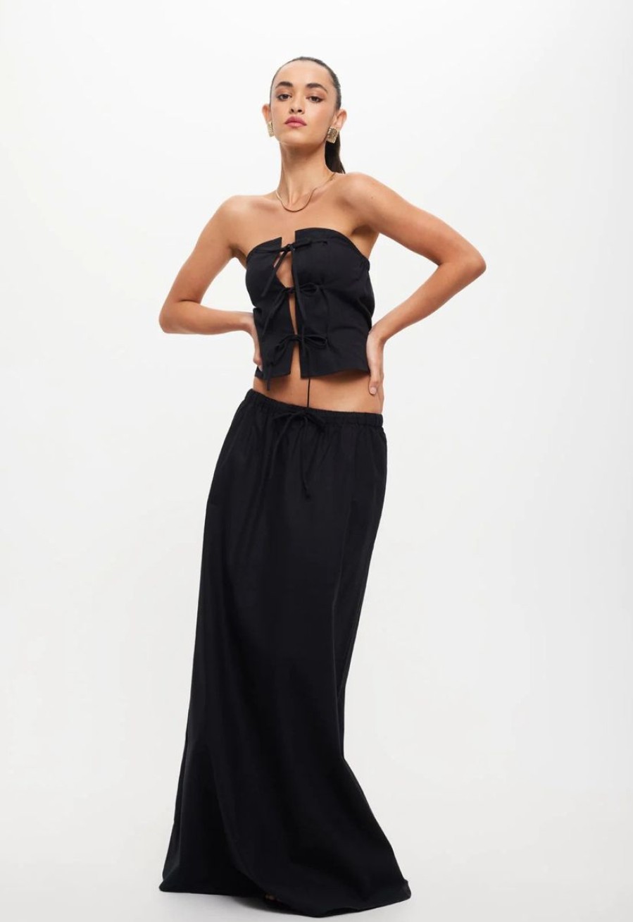 Women Lioness Skirts | Lioness Serene Maxi Skirt-Onyx