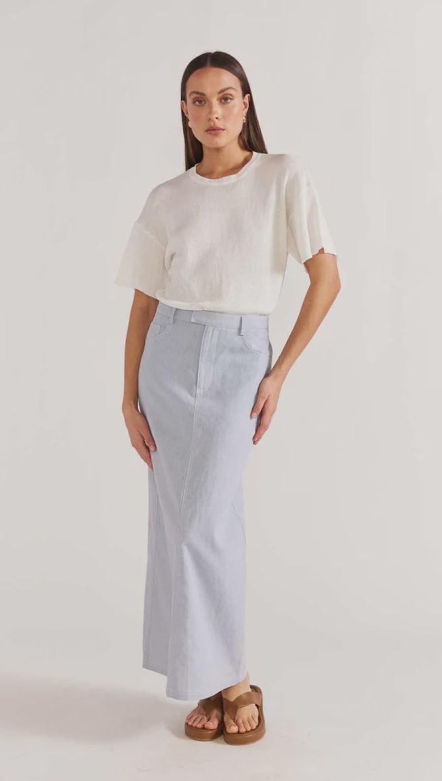 Women Staple the Label Skirts | Staple The Label Harvest Midi Skirt-Sky Blue