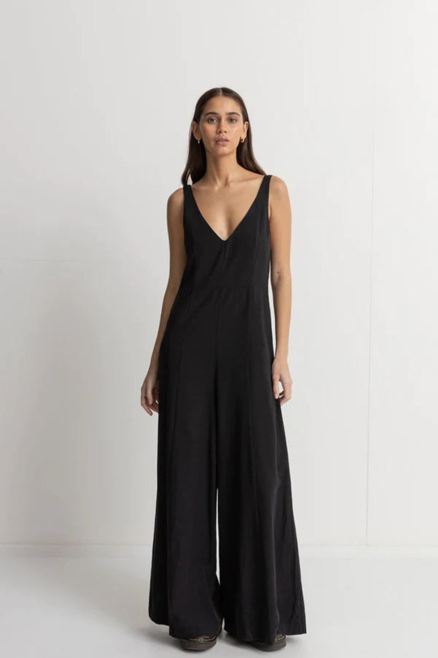 Women Rhythm Jumpsuits/Playsuits | Rhythm Kiki Wide Leg Jumpsuit- Black