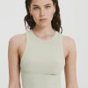 Women Nude Lucy Tops | Monroe Organic Rib Tank-Eucalyptus