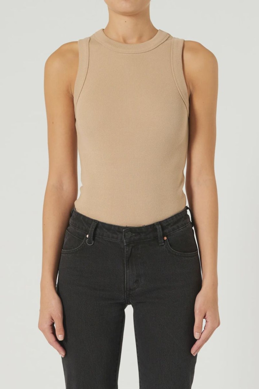 Women Neuw Denim Tops | Jonesy Singlet-Biscuit