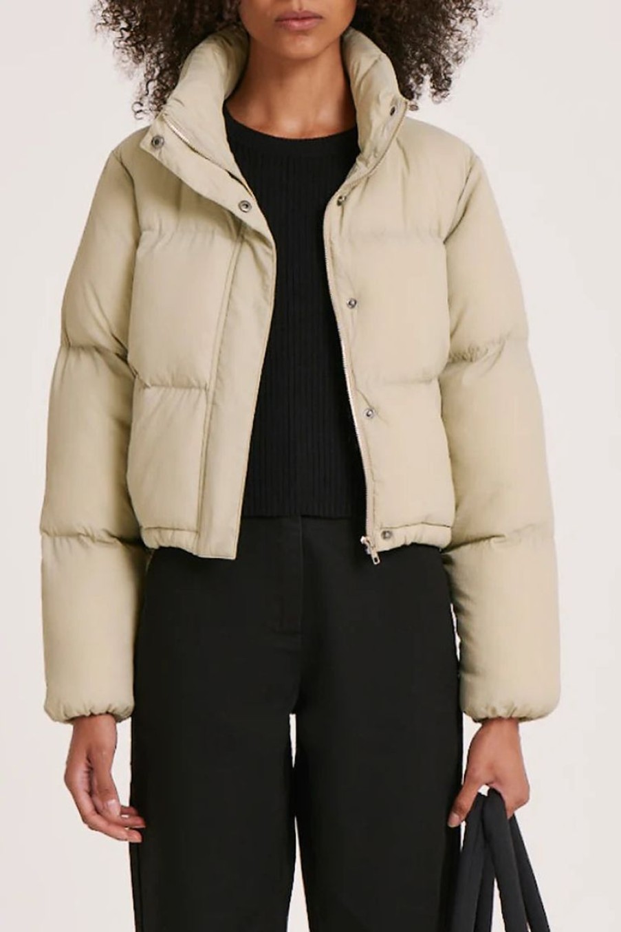 Women Nude Lucy Jackets, Coats & Blazers | Nude Lucy Topher Puffer Jacket-Cucumber