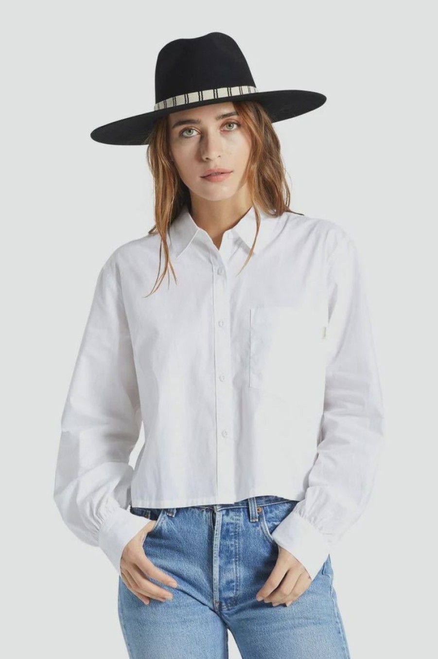 Women Brixton Shirts And Blouses | Retreat L/S Woven- White