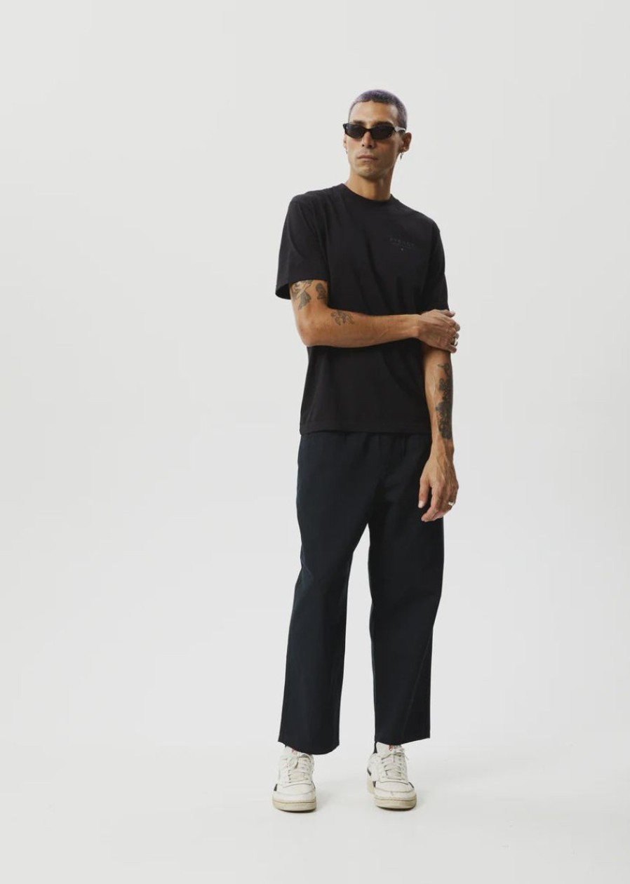 Men Afends Pants | Afends Ninety Eights Recycled Baggy Elastic Waist Pants-Black