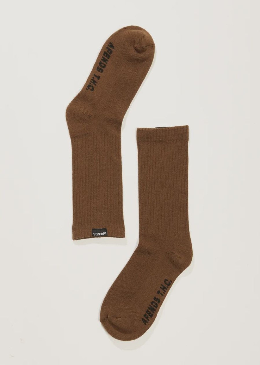 Women Afends Socks | Afends Everyday Hemp Socks One Pack-Toffee