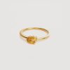 Women By Charlotte Jewellery | By Charlotte 18K Gold Vermeil Kindred Birthstone Ring-November/Citrine