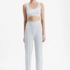 Women Nude Lucy Tops | Nude Lucy Lounge Rib Crop-Grey Marle