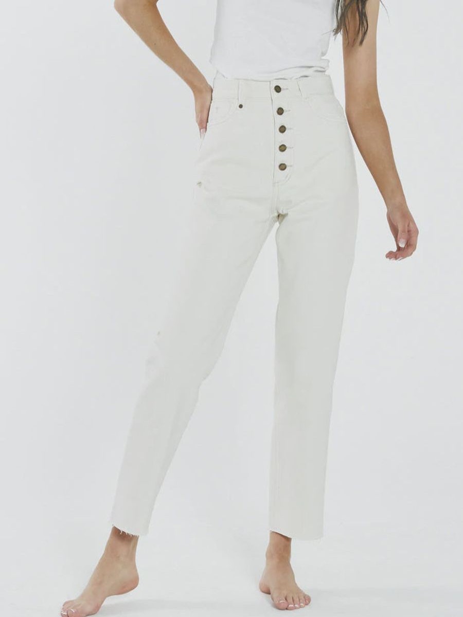 Women THRILLS Jeans | Paige Button Jean- Shady White