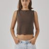 Women THRILLS Tops | Thrills Hemp Boat Neck Tank- Postal Brown