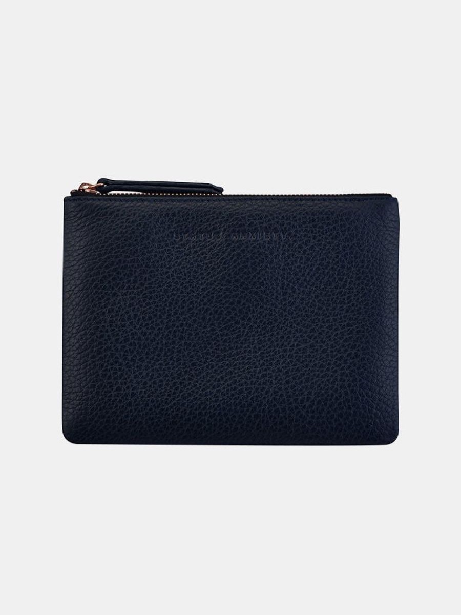 Women Status Anxiety Wallets & Pouches | Treacherous Pouch- Navy