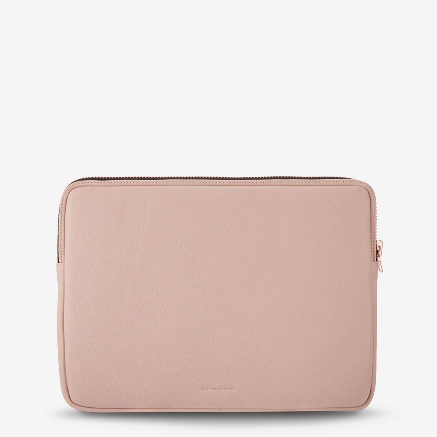 Women Status Anxiety Stationery | Status Anxiety Before I Leave Laptop Case- Dusty Pink