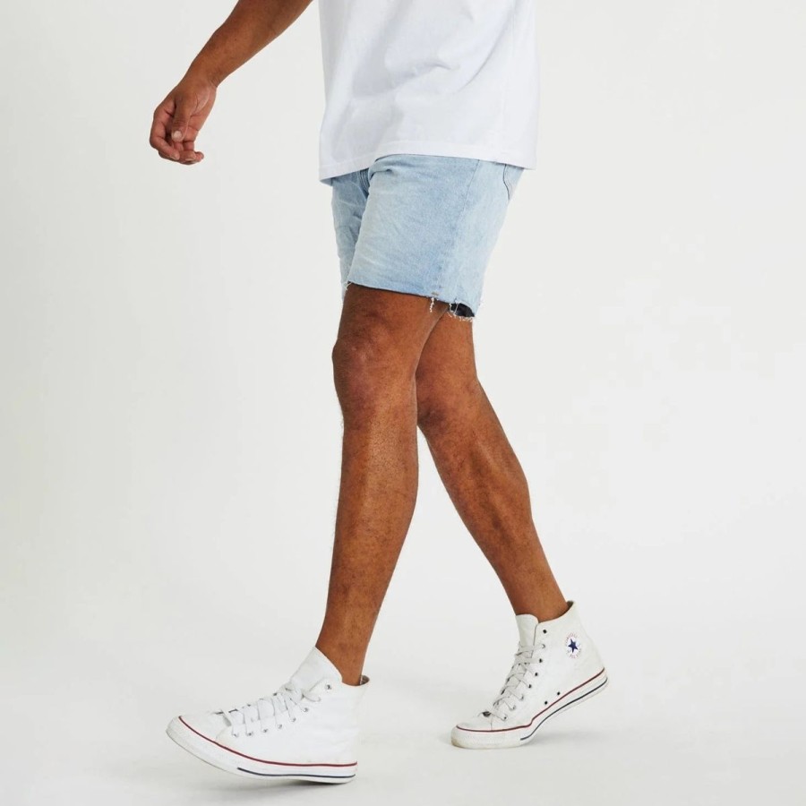 Men Kiss Chacey Denim Shorts | Kiss Chacey Ks5 Slim Denim Short-Sunbleached Blue